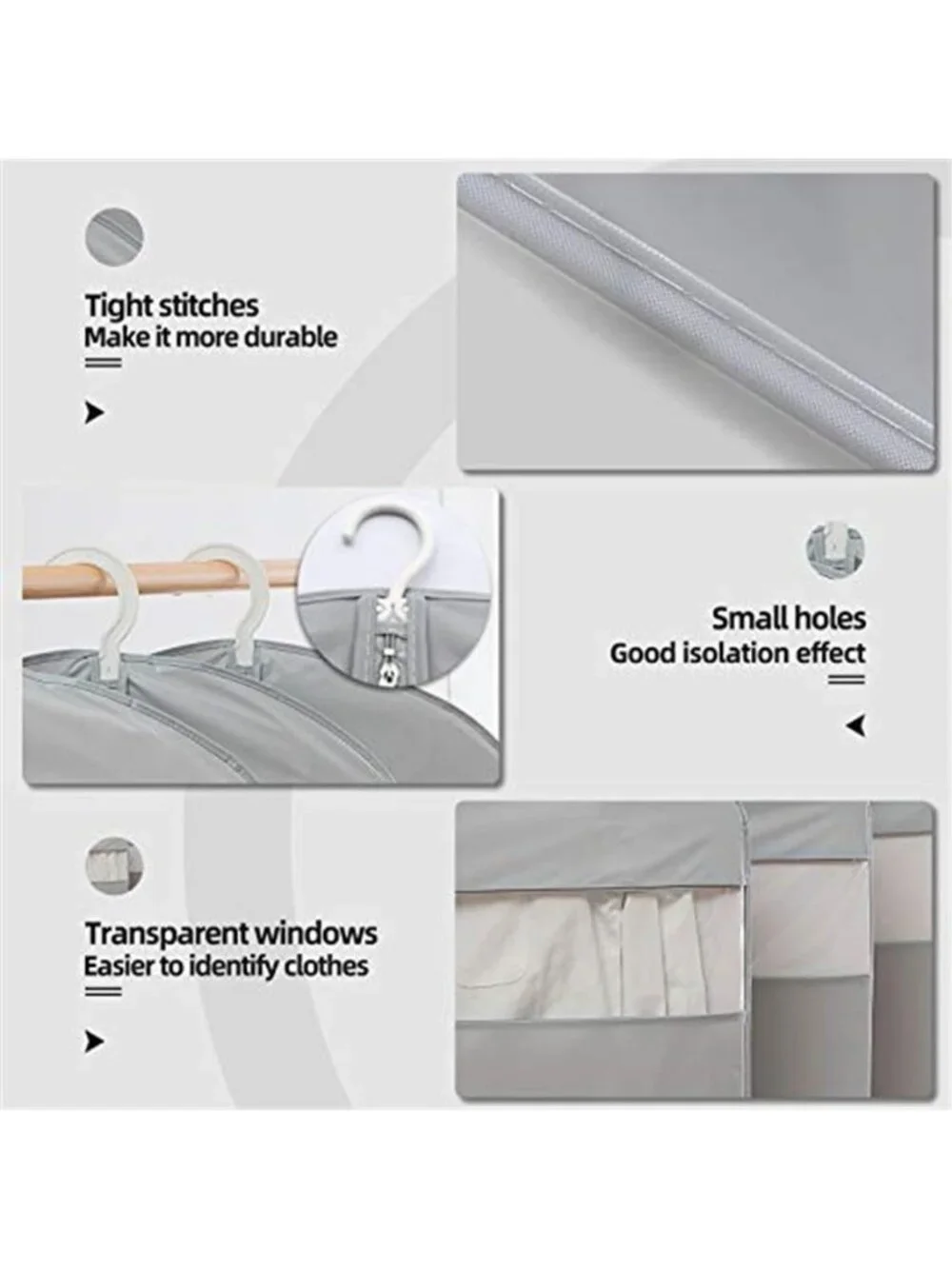 Long Dress Garment Bags Clear Clothes Cover Travel Storage Zipper Dustproof